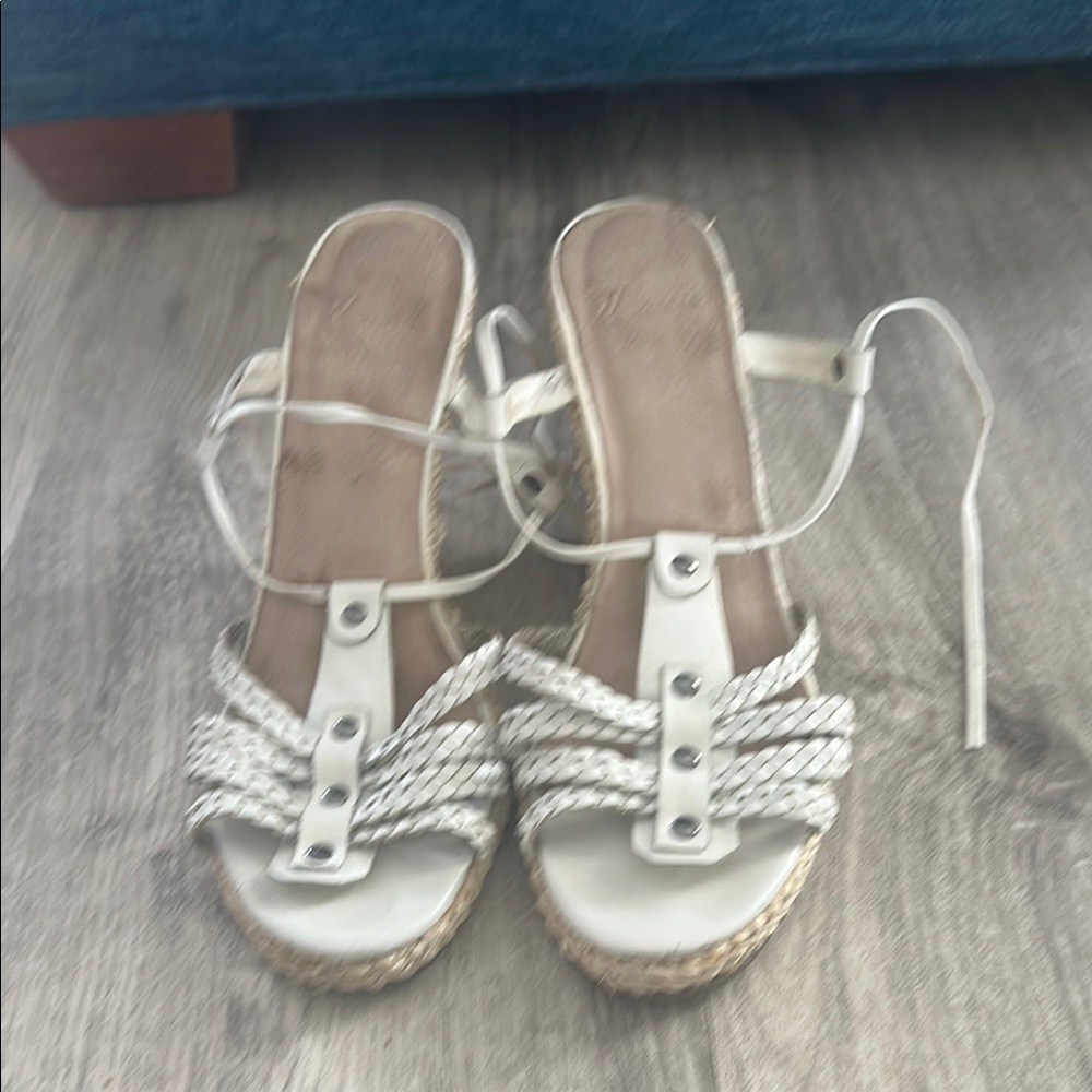 White Mountain White Espadrille Sandals